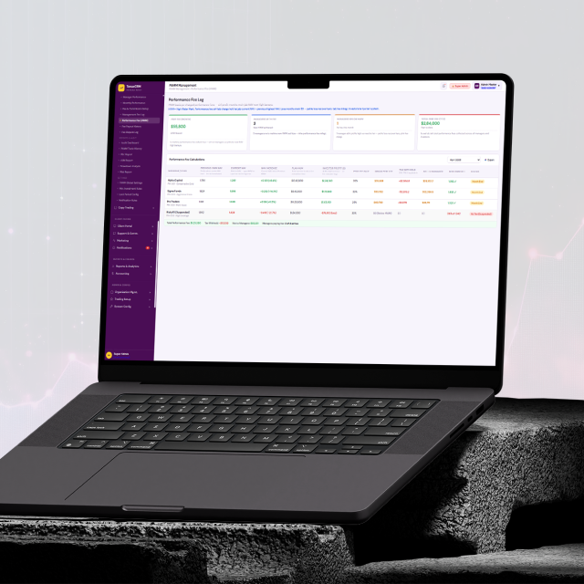 Performance fee calculation screen